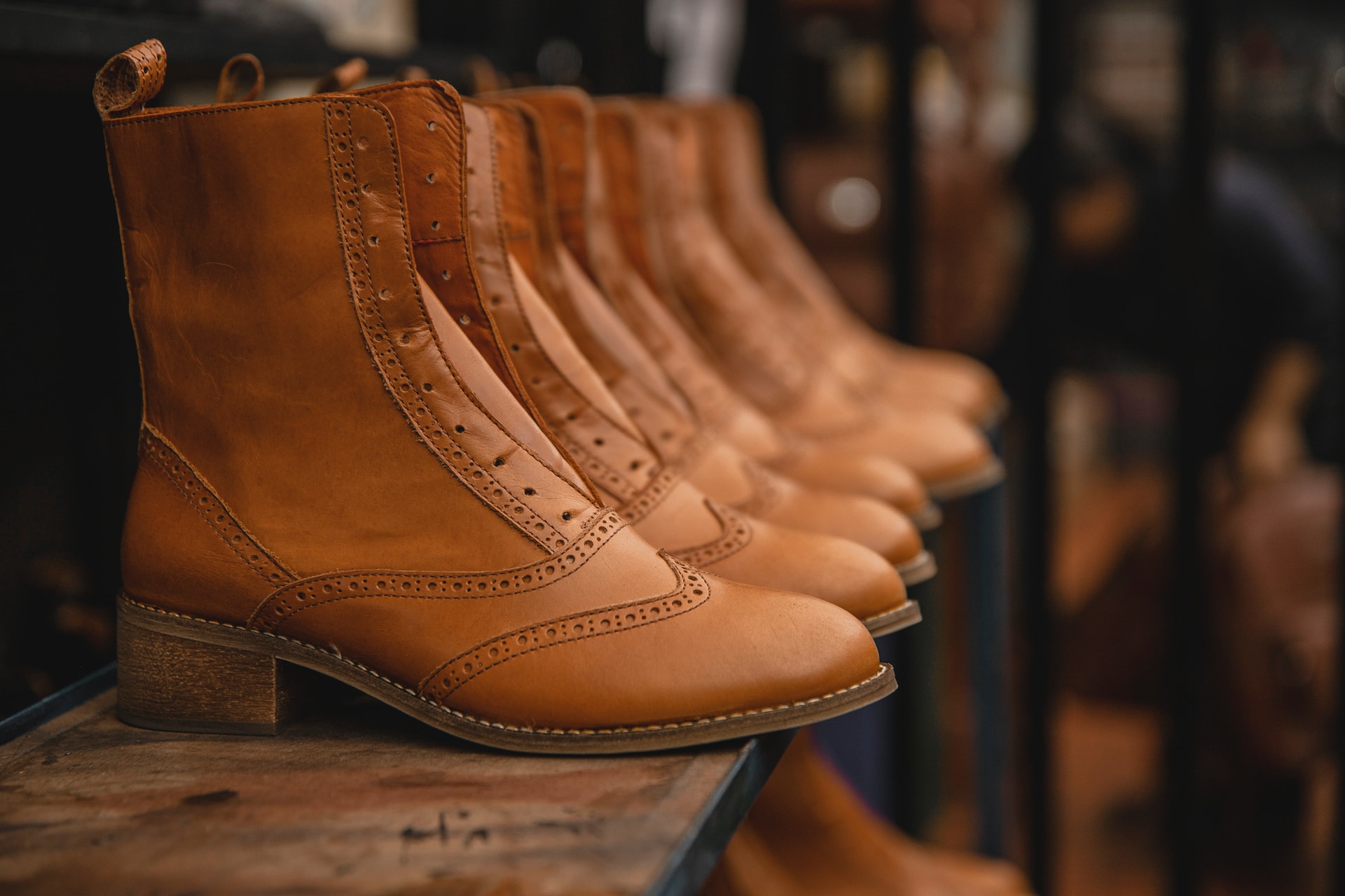 shoes on rack