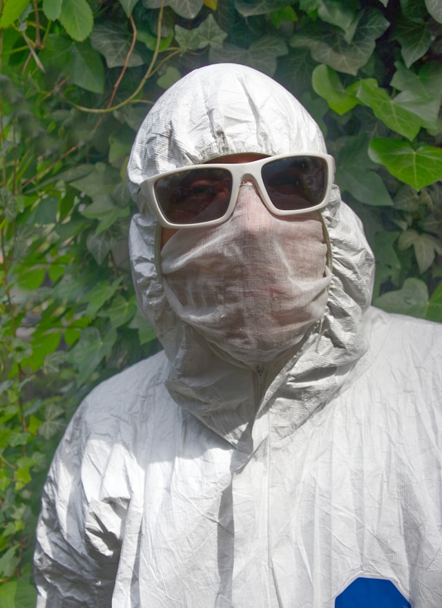 person in safety suit